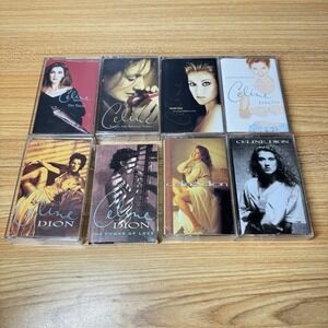 CELINE DION Cassette Tape‎ Lot of 8 Unison Self Titled Power Colour of Love ETC